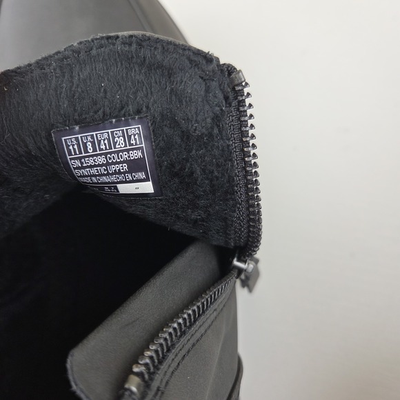 Skechers Vegan Reggae Fest 2.0 Zip On Ankle Boots Shoes Black Gray Women's 11 - Picture 13 of 14